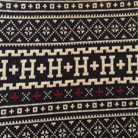 Tommy Hilfiger Mens Vintage Fleece Knit Navy Ski 1/4 Zip Pullover Jacket Sweater - Picture 7 of 15